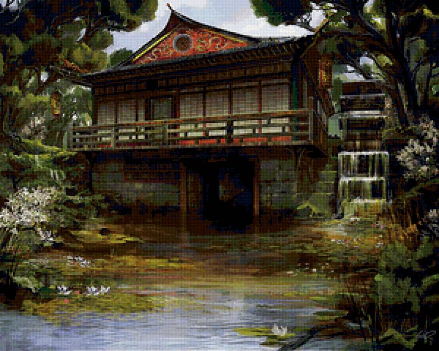 Мельница - природа, пейзаж - предпросмотр