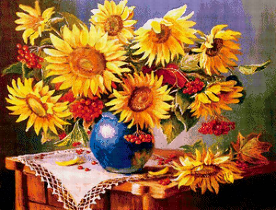 букет - цветы, картина, натюрморт - предпросмотр