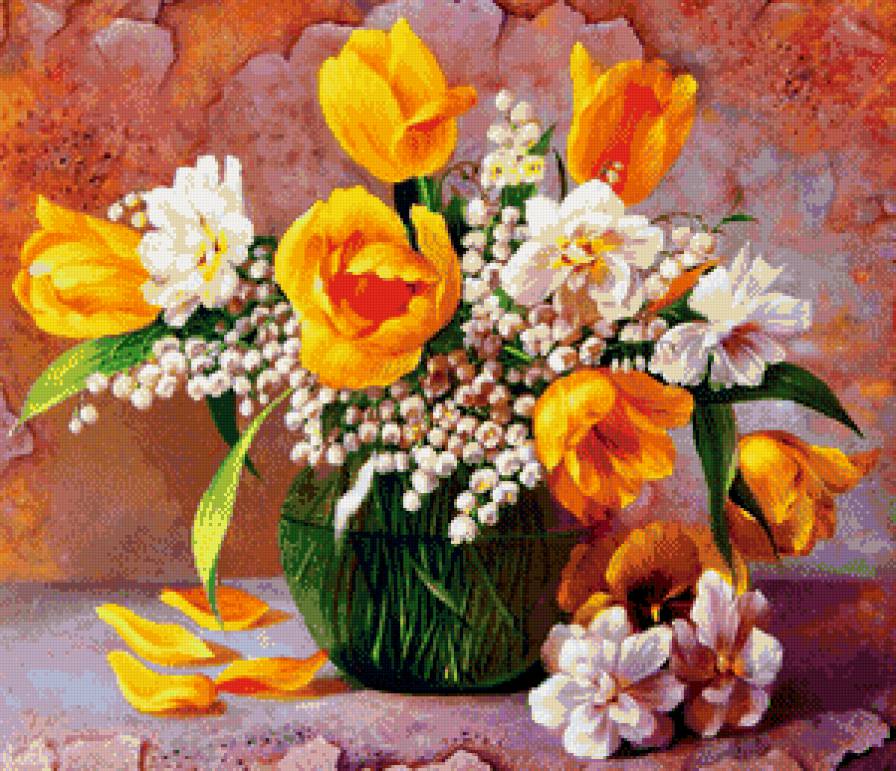 букет - картина, цветы, букет - предпросмотр