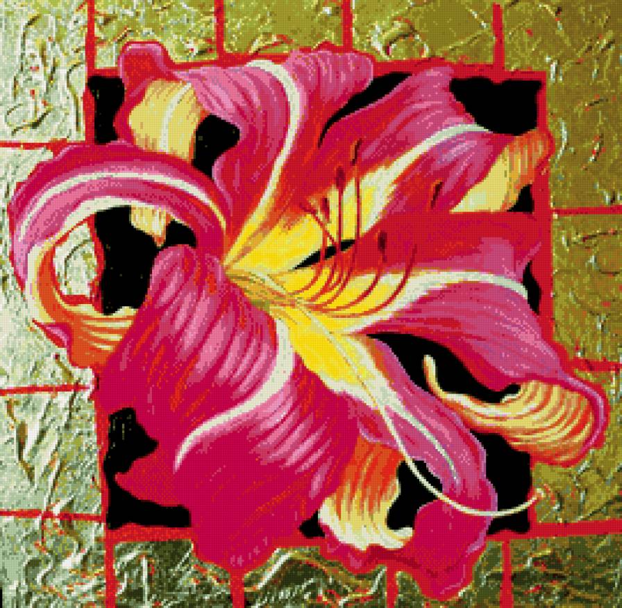 подушка лилия - подушка, цветы, пано - предпросмотр