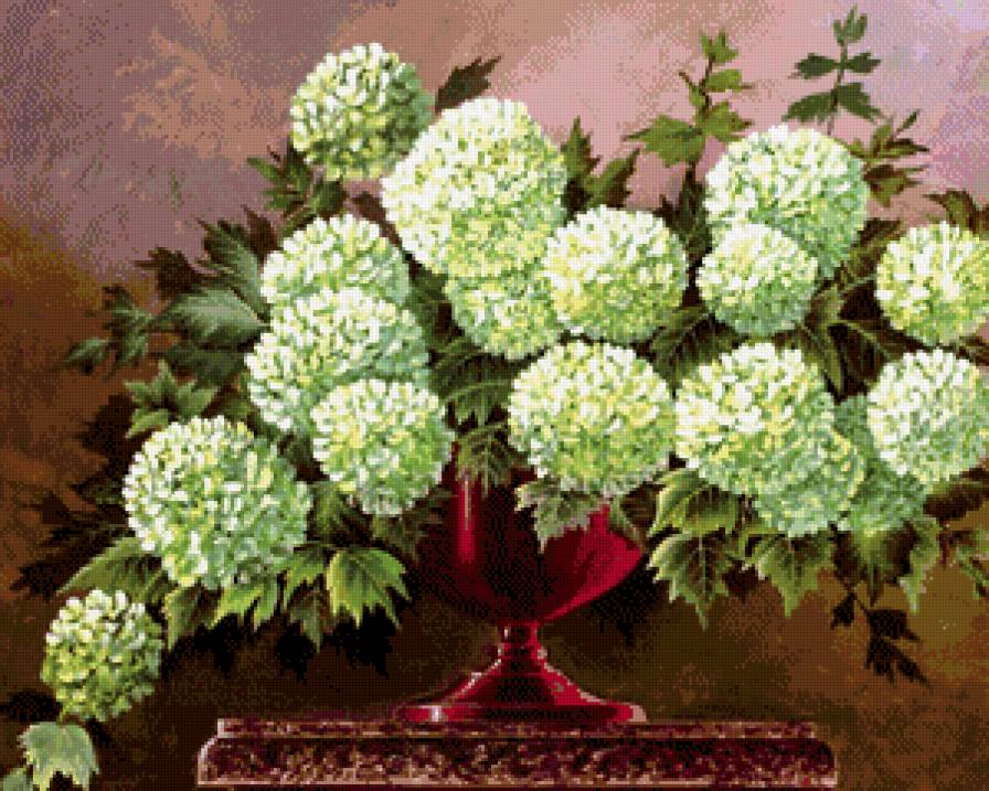 пано гортензия - пано, цветы, картина - предпросмотр