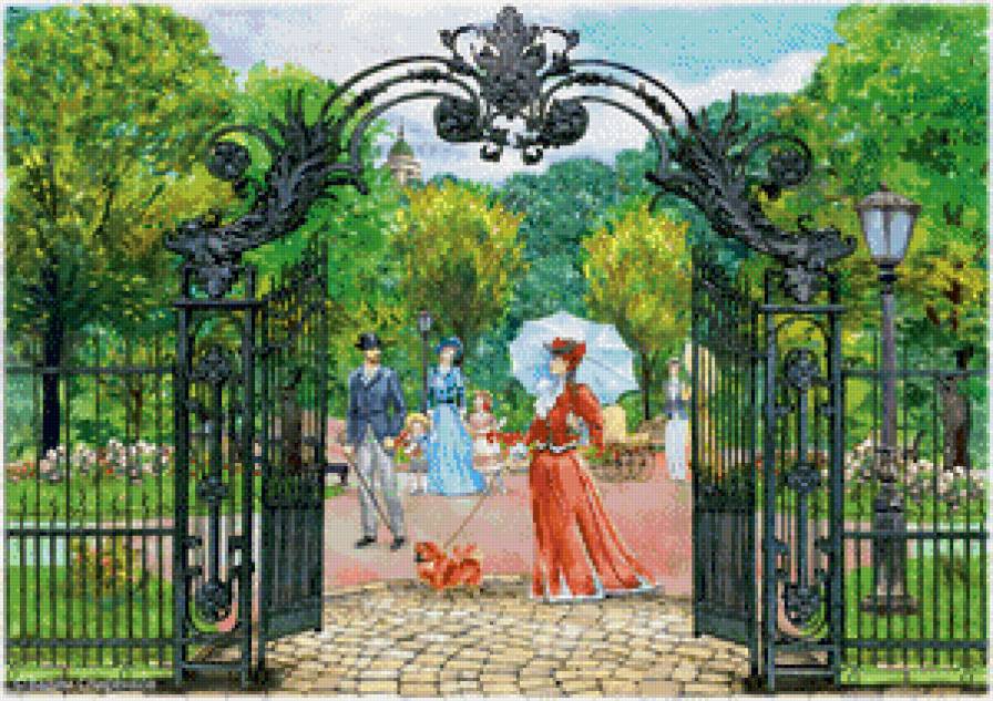 в парке - женщины, дамы, прогулка, дама, девушки, природа, парк - предпросмотр