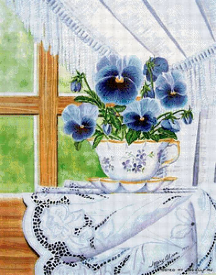 Цветы на окне - семья, домашний уют - предпросмотр