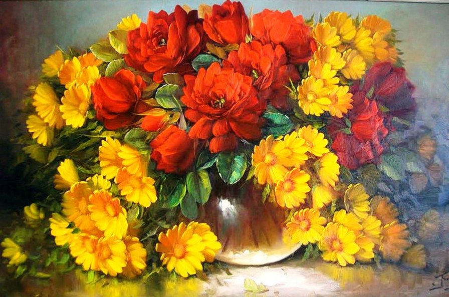 роскошный букет - цветы - оригинал