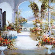 Схема вышивки «На веранде»