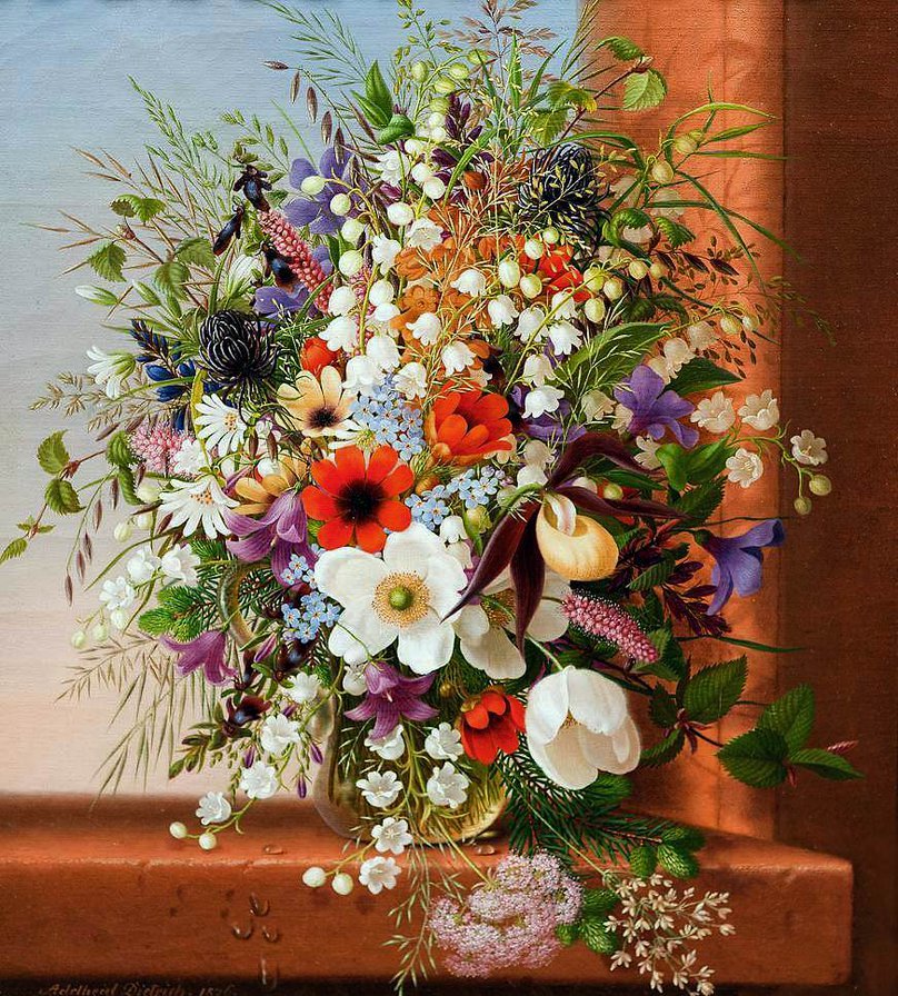 Цветы на окне - оригинал