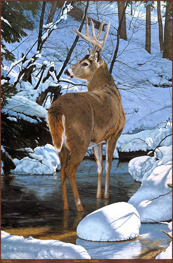 Олень зимой - оригинал