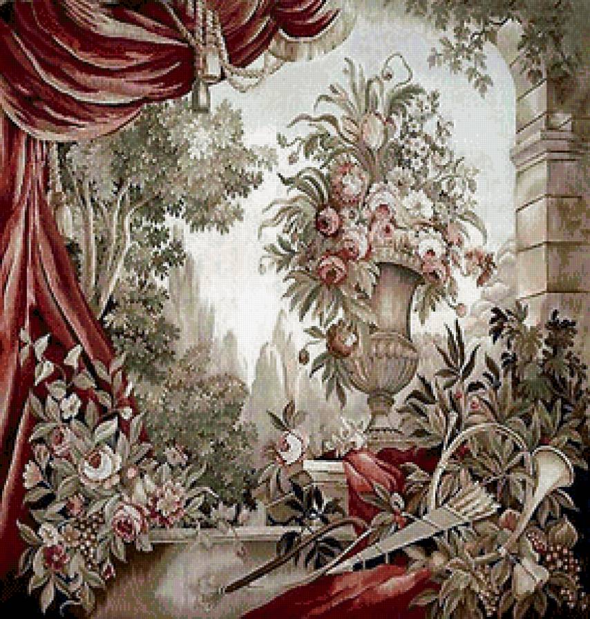 ваза - цветы, натюрморт, ваза, пейзаж, окно, роза - предпросмотр