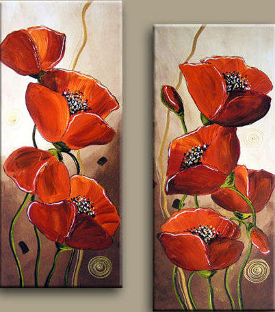 Маки - диптих - оригинал