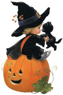 Хеллоуин - тыква, ребенок, котенок - оригинал