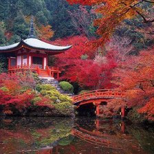 Схема вышивки «домик на реке»