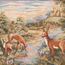 Схема вышивки «Олени»