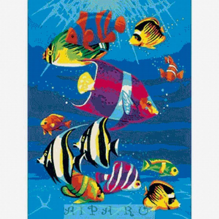 морские обитатели - море, рыбы - предпросмотр