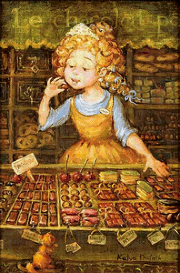 Шоколадница - девушка, люди - предпросмотр