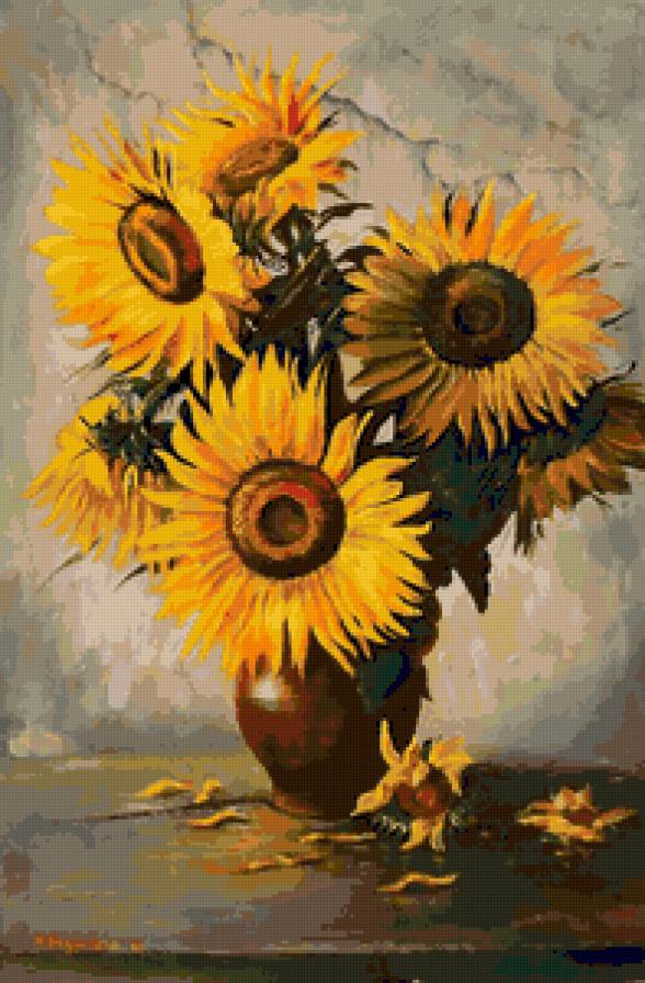 Подсолнухи - цветы - предпросмотр