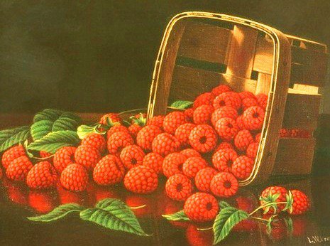 малина - картина, ягоды, пано - оригинал