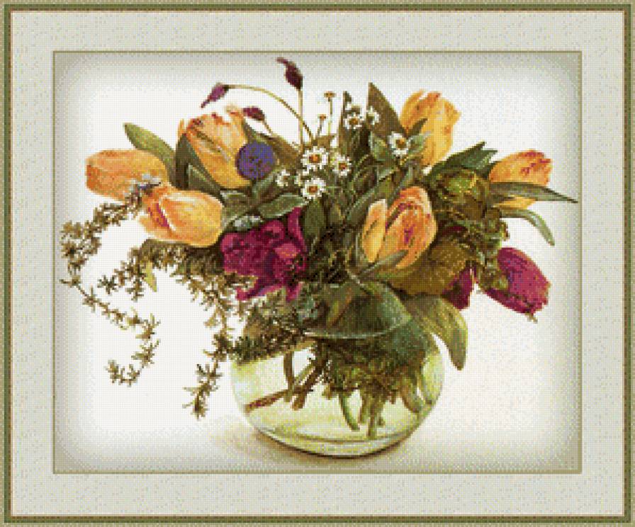 Акварель 4 - цветы, букет - предпросмотр