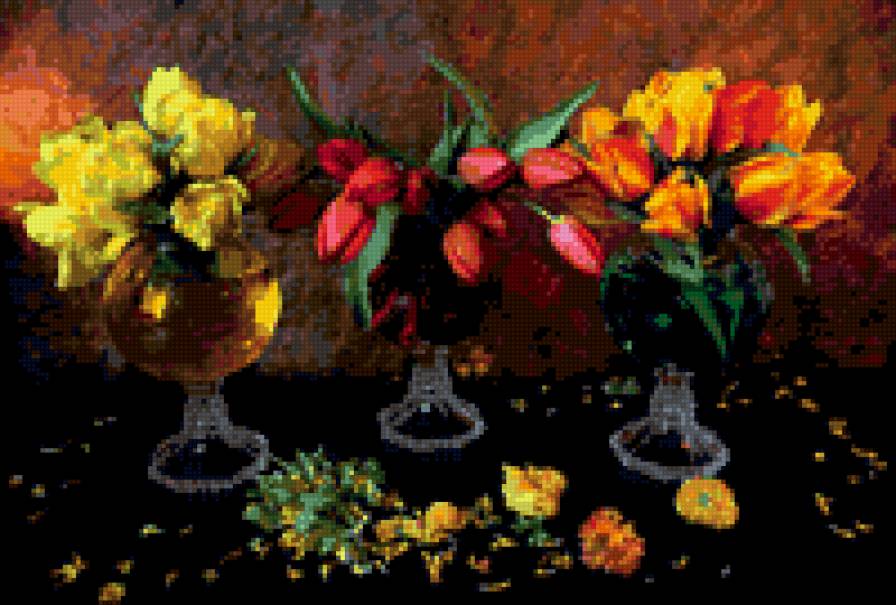 №701642 - тюльпаны, букет, натюрморт, цветы - предпросмотр