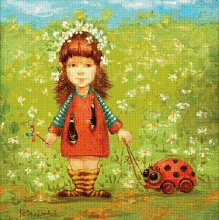 На прогулке - люди, дети - предпросмотр