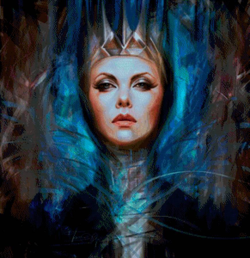 снежная королева - красавица, зима, женщина, девушка, королева, портрет, фентэзи - предпросмотр