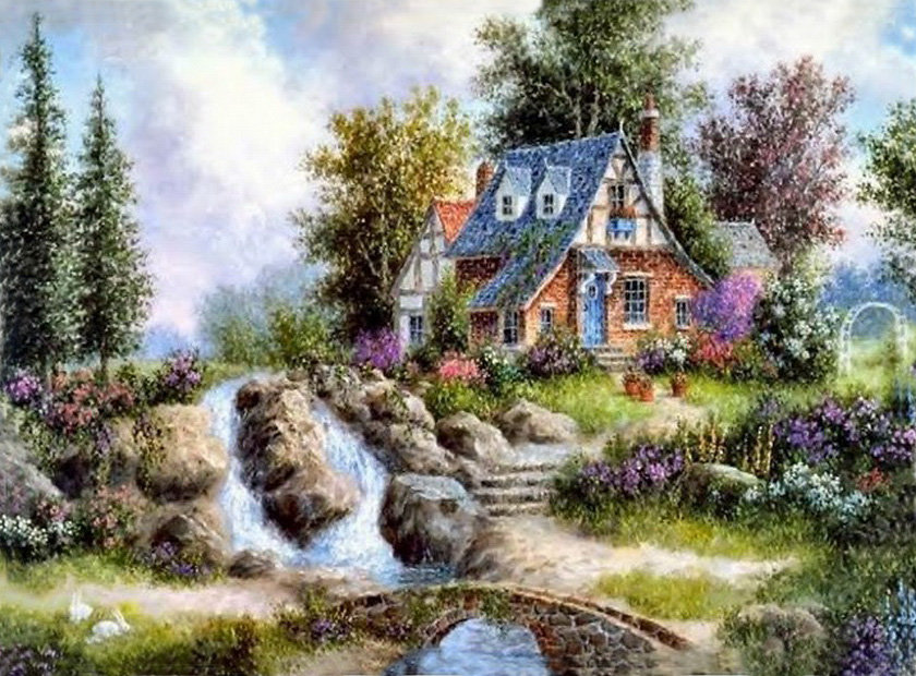 домик - пейзаж, природа, дом - оригинал