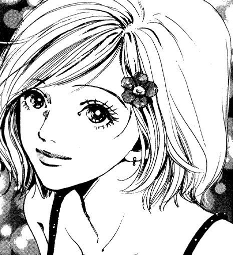 девушка - монохром, улыбка - оригинал