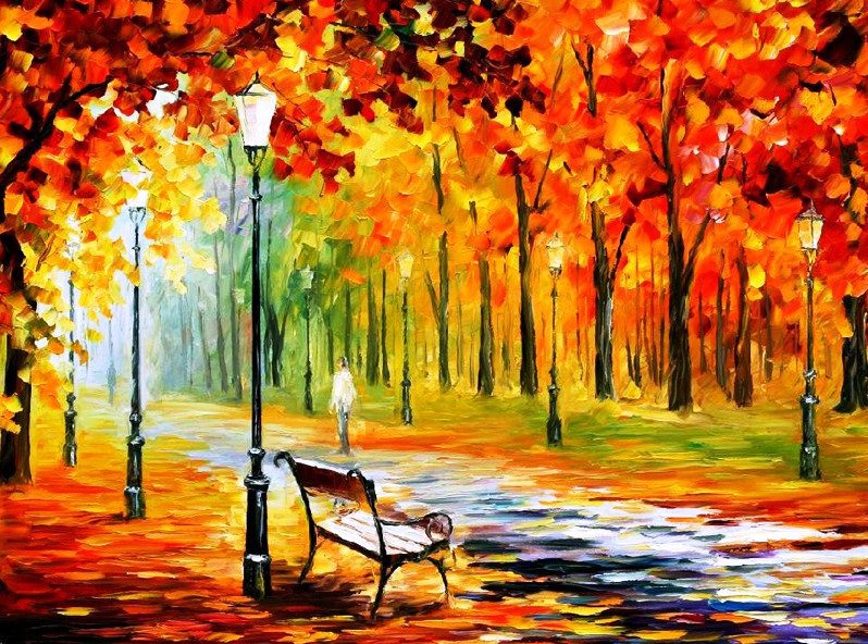 осень в парке - пейзаж, осень - оригинал