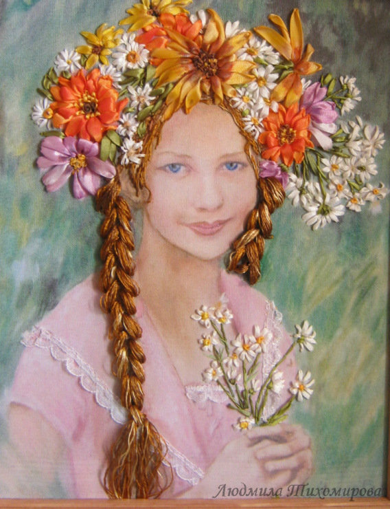 серия ,,женщины" - женщина.девушка.венок - оригинал