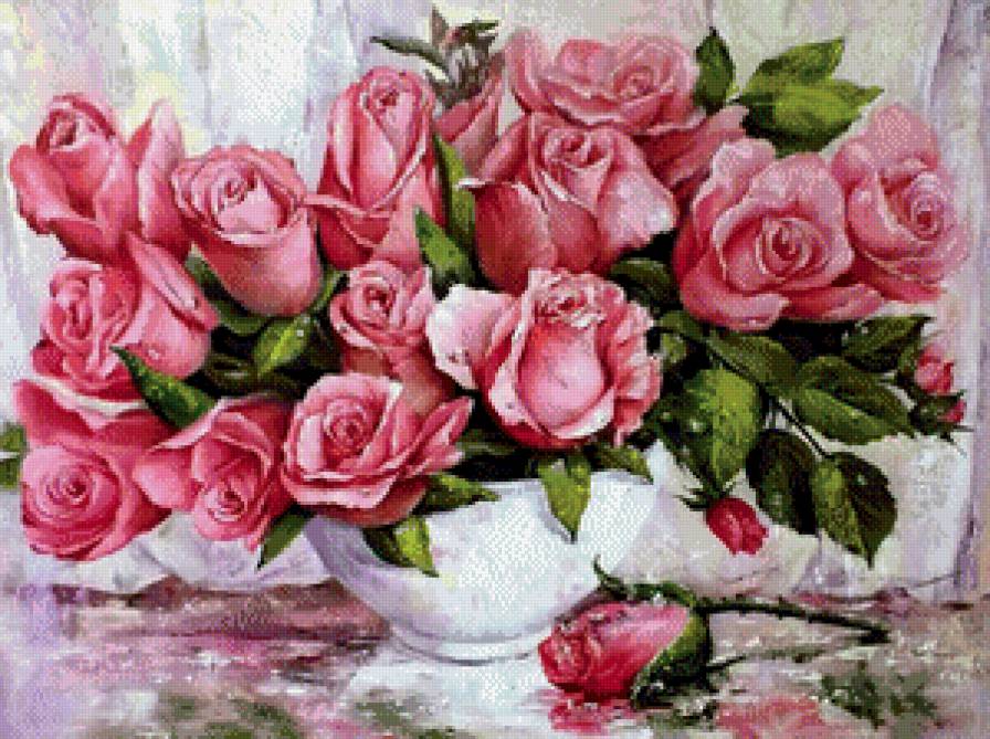 розы - ваза, розы - предпросмотр