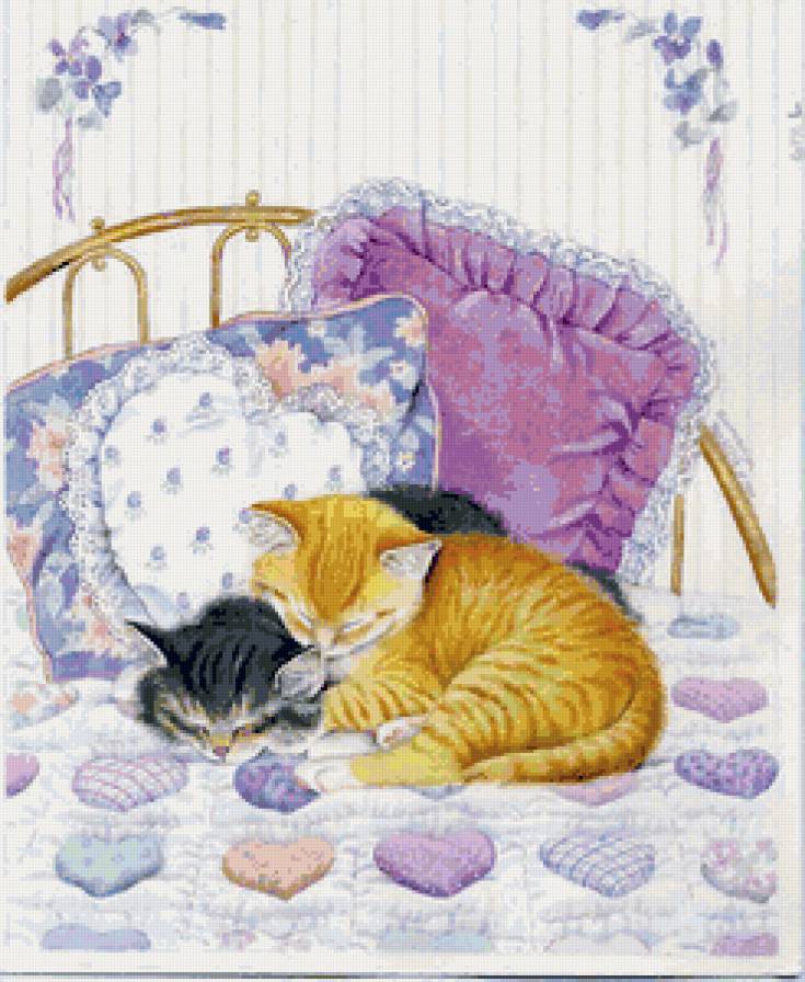 утомились - котята, котики, коты, спящие - предпросмотр