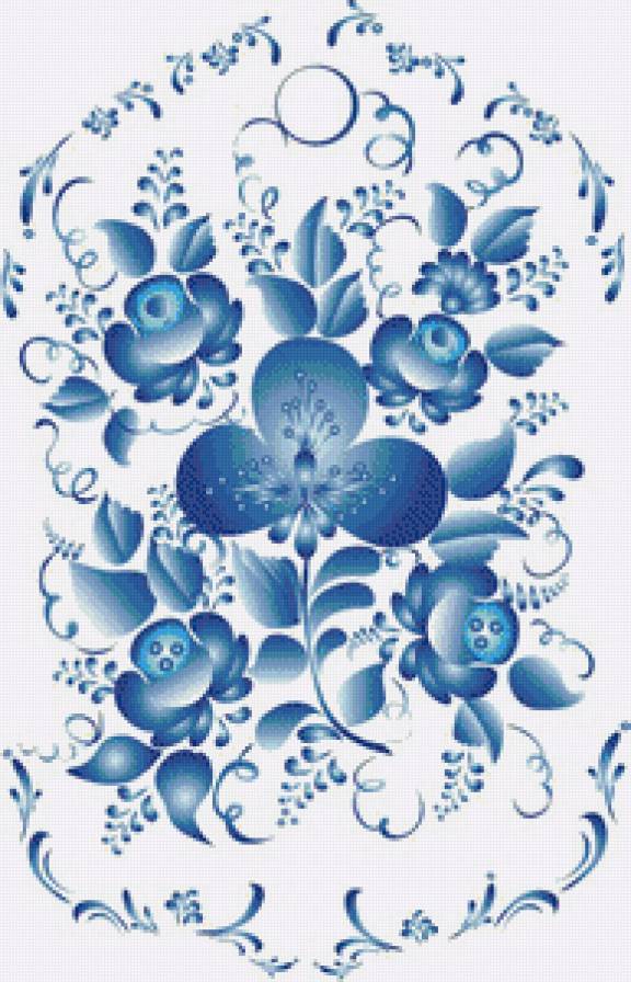 №703865 - узоры, гжель - предпросмотр