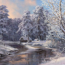 Схема вышивки «Зимний пейзаж»