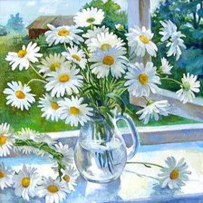 Схема вышивки «ромашки»