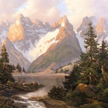 Оригинал схемы вышивки «пейзаж» (№704328)