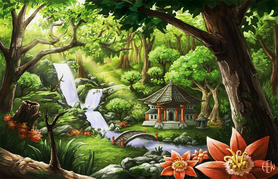 пейзаж - природа, дом, пейзаж - оригинал