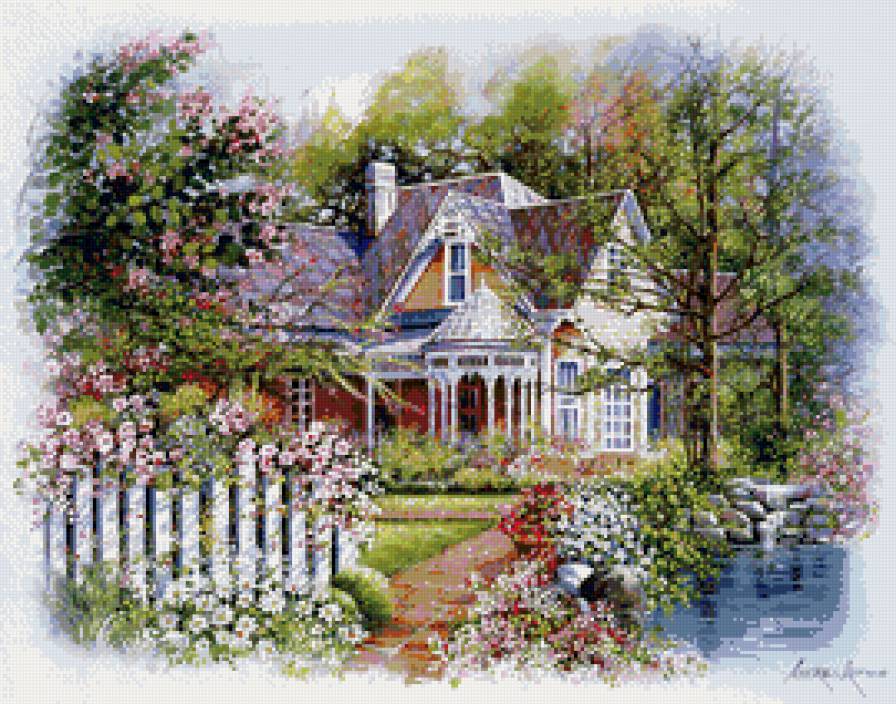 домик - дом, пейзаж, природа - предпросмотр