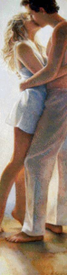 поцелуй - живопись, пара, любовь, поцелуй - предпросмотр