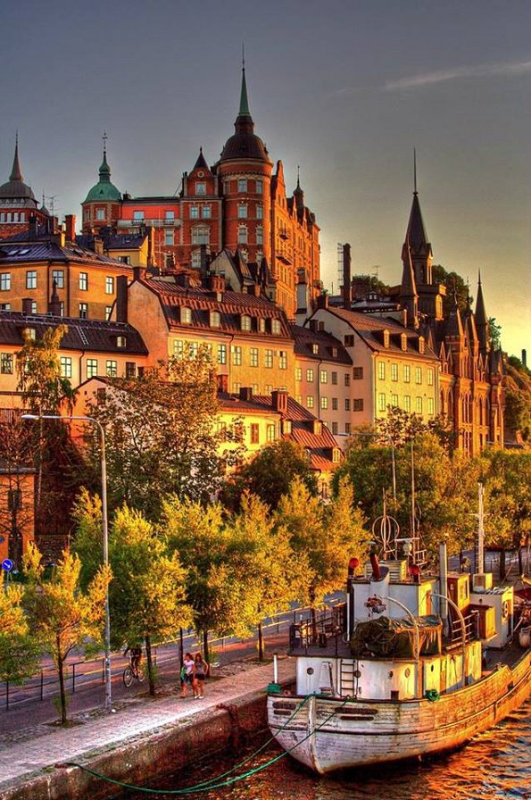 Стокгольм - город на воде, городской пейзаж, швеция, стокгольм, город - оригинал