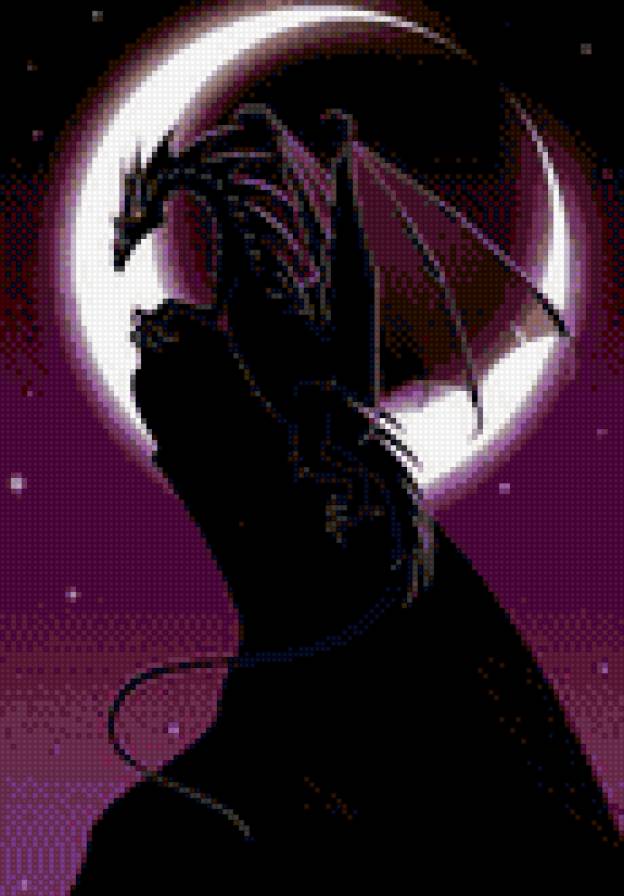 дракон на утесе - дракон, горы - предпросмотр