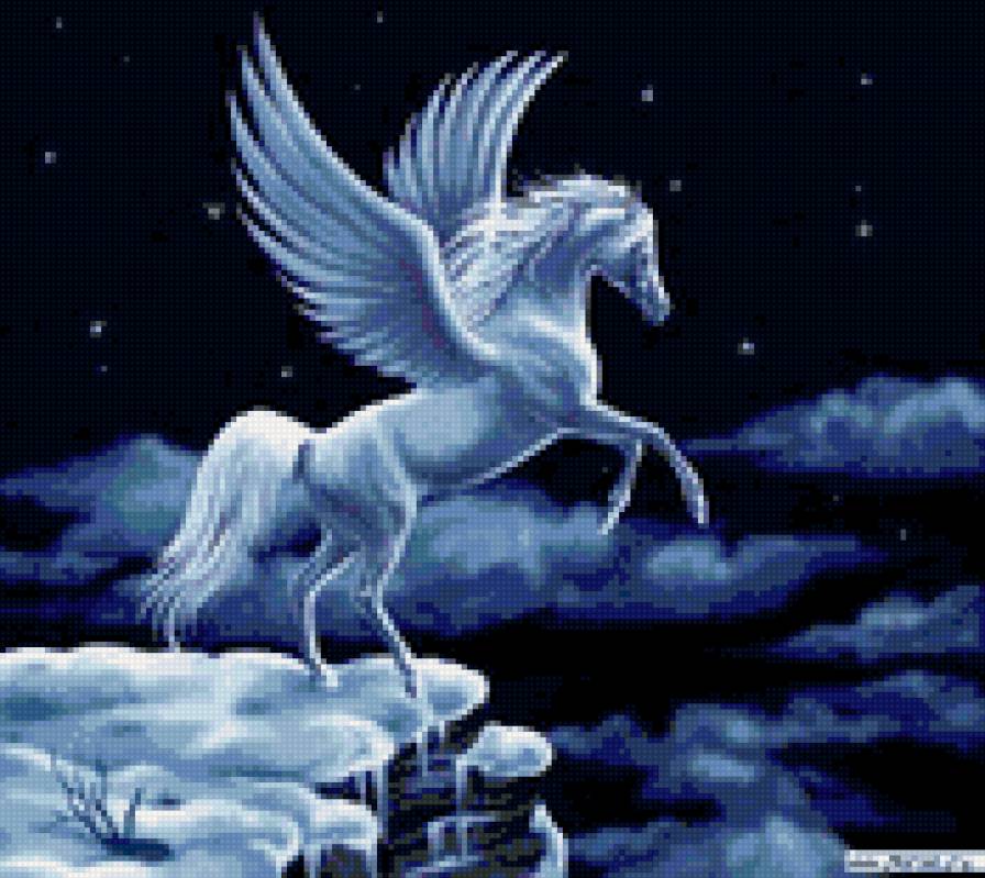 пегас на утесе 2 - пегас, крылья - предпросмотр