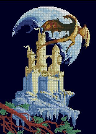 страж замка - замок, дракон - оригинал