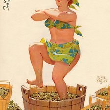 Схема вышивки «винодельщица»