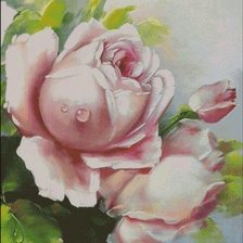 Оригинал схемы вышивки «Роса на розах» (№705424)