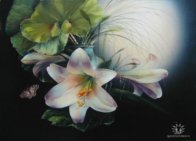 лилии - букет, цветы - оригинал