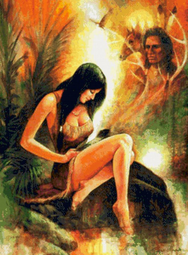 романтика - пано, картина, девушка - предпросмотр