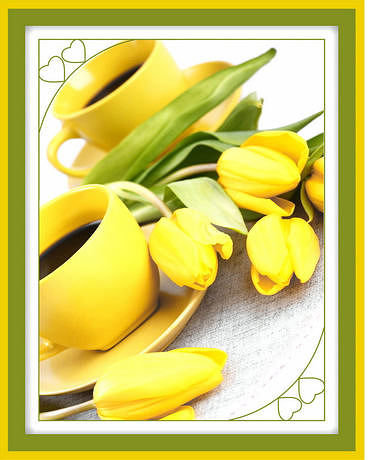 Желтые тюльпаны - натюрморт, цветы - оригинал