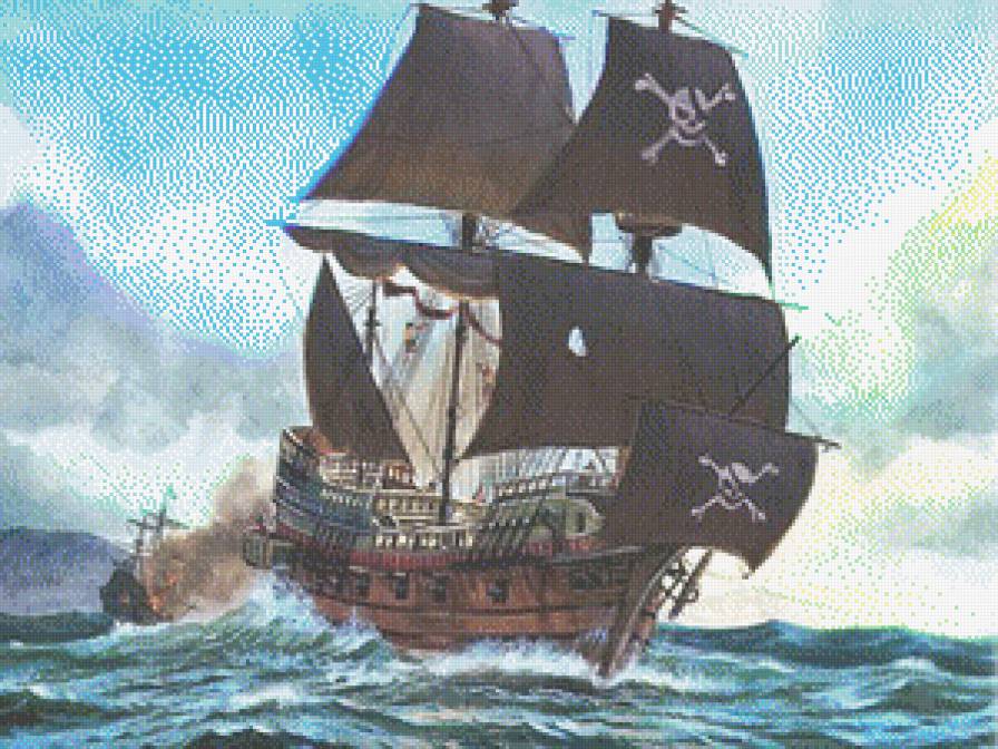 Черная жемчужина - пираты, море, корабль - предпросмотр
