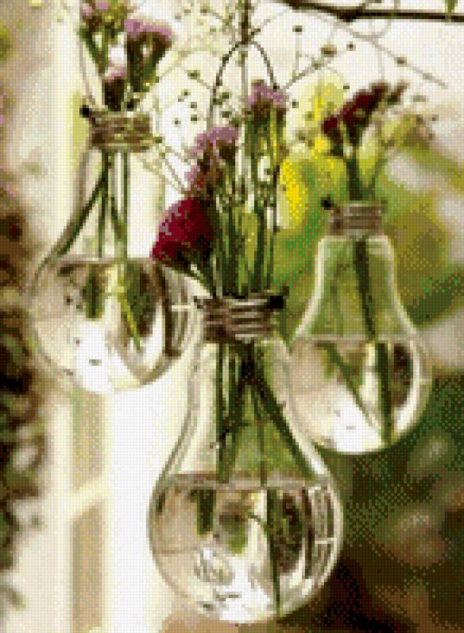 Модерн - цветы, природа, лампочки - предпросмотр