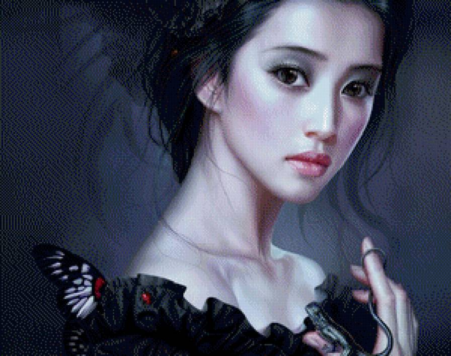 Девушка - девушка, портрет, взгляд - предпросмотр