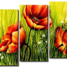 Схема вышивки «Маки»